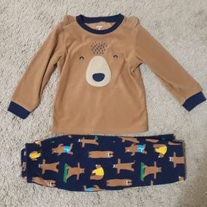 3T 🐻Carter's Fleece Bear Set Top Bottom PJ